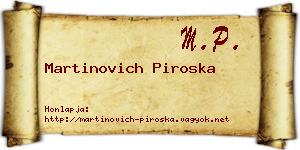 Martinovich Piroska névjegykártya
